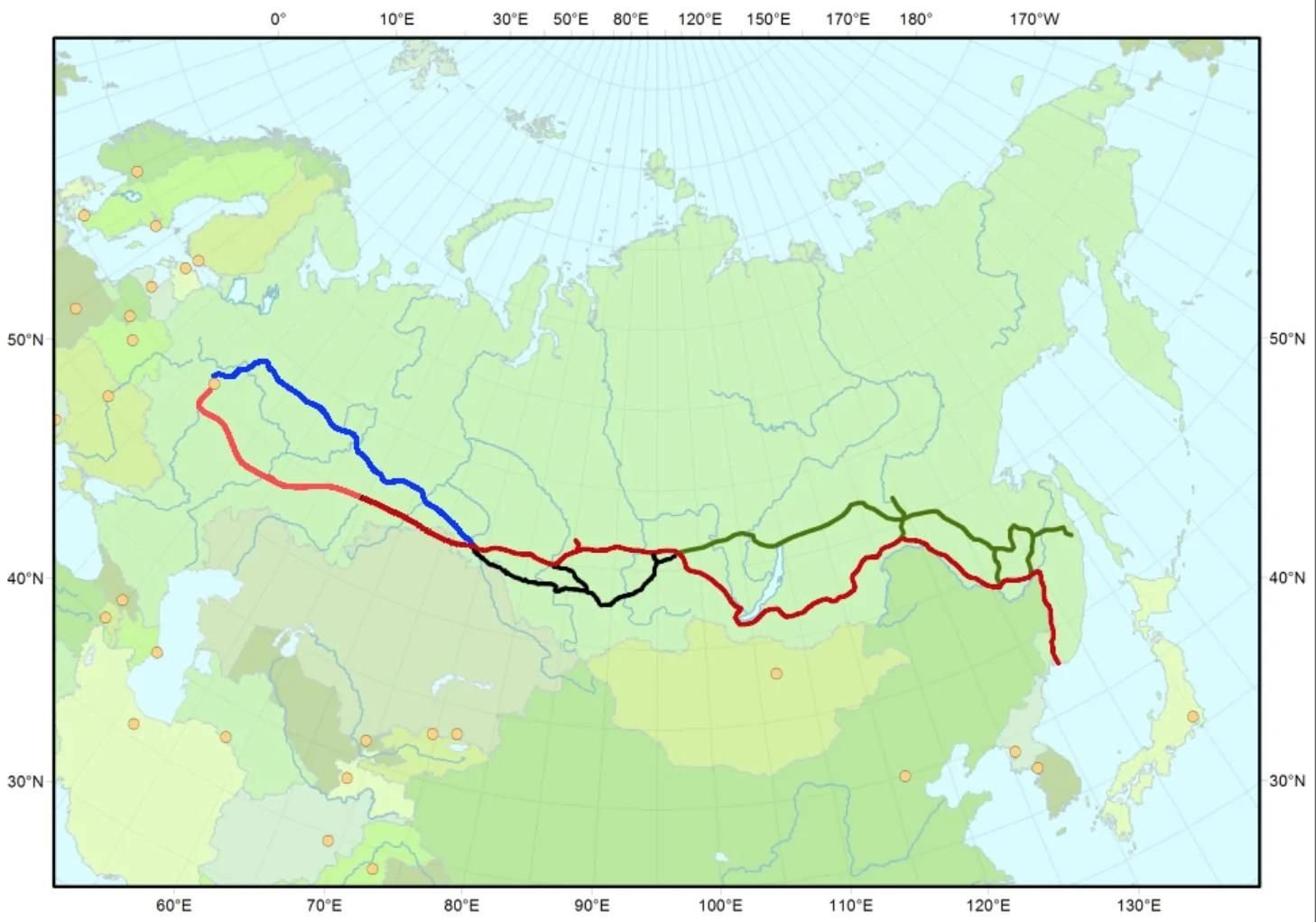 Карта жд транссиб