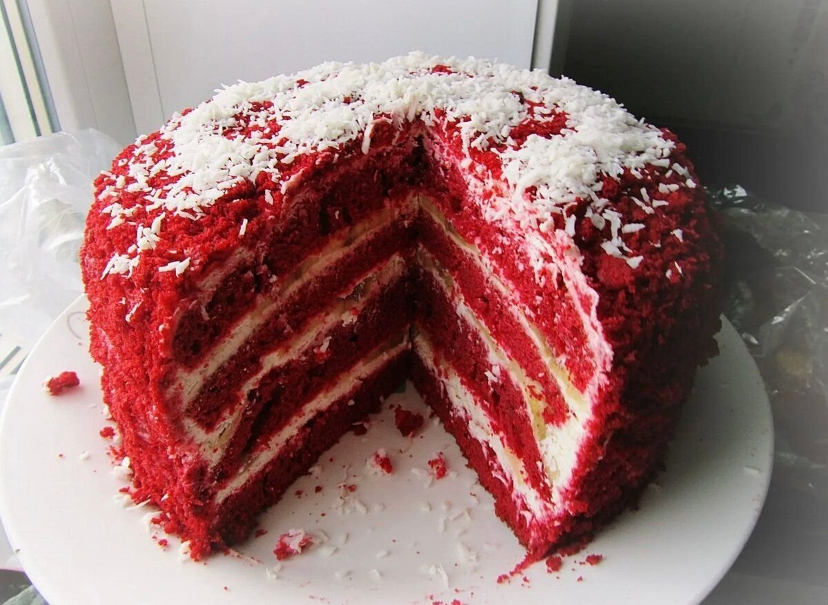 Пошаговый рецепт торта красный бархат с фото в домашних условиях