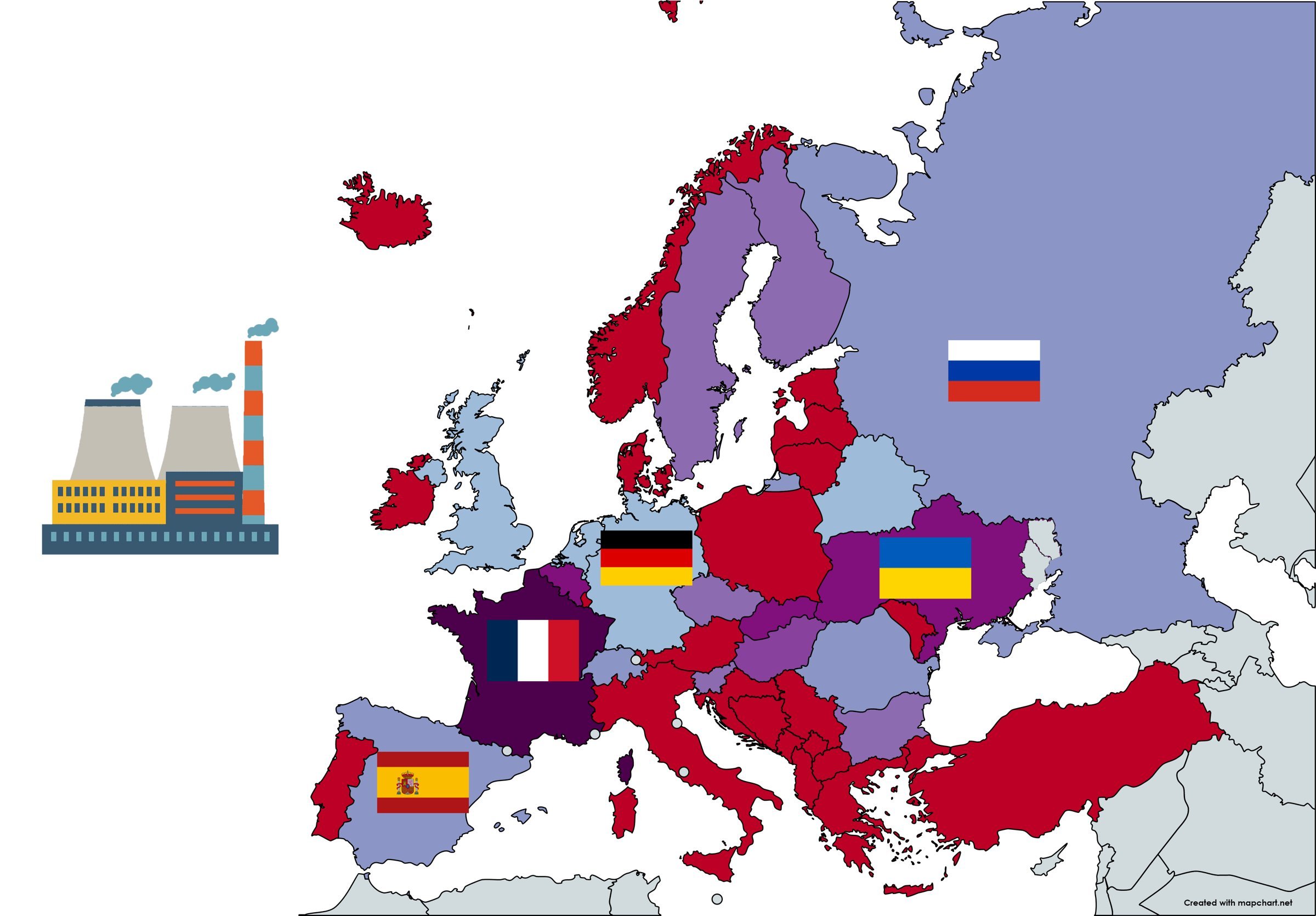 Аэс франции карта