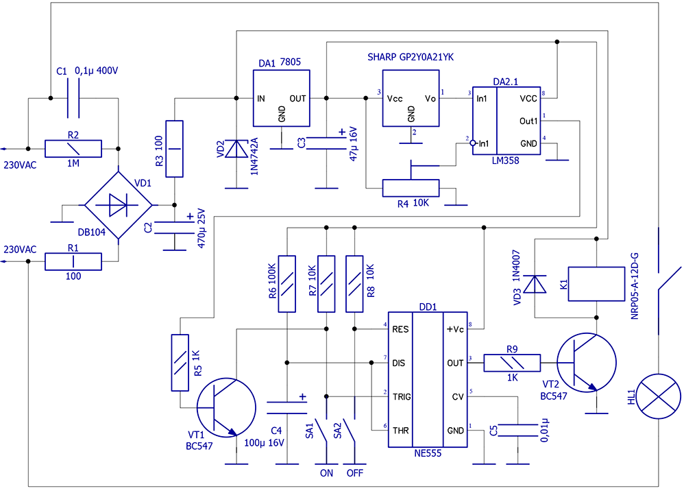 Умная розетка принципиальная схема
