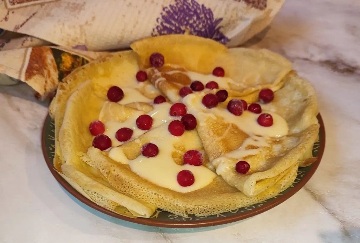 Блины тонкие без сахара