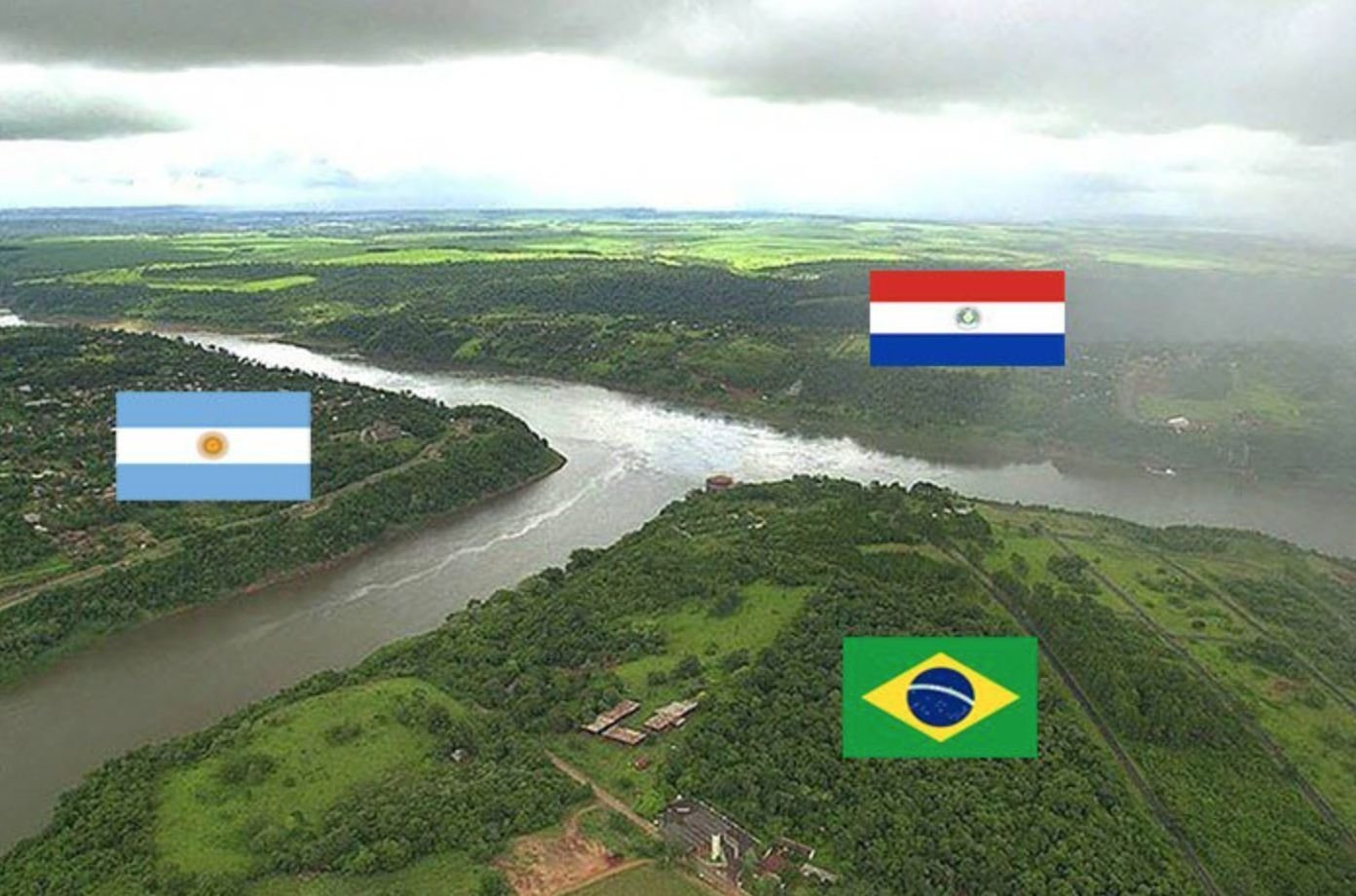 Граница Аргентины Бразилии и Парагвая