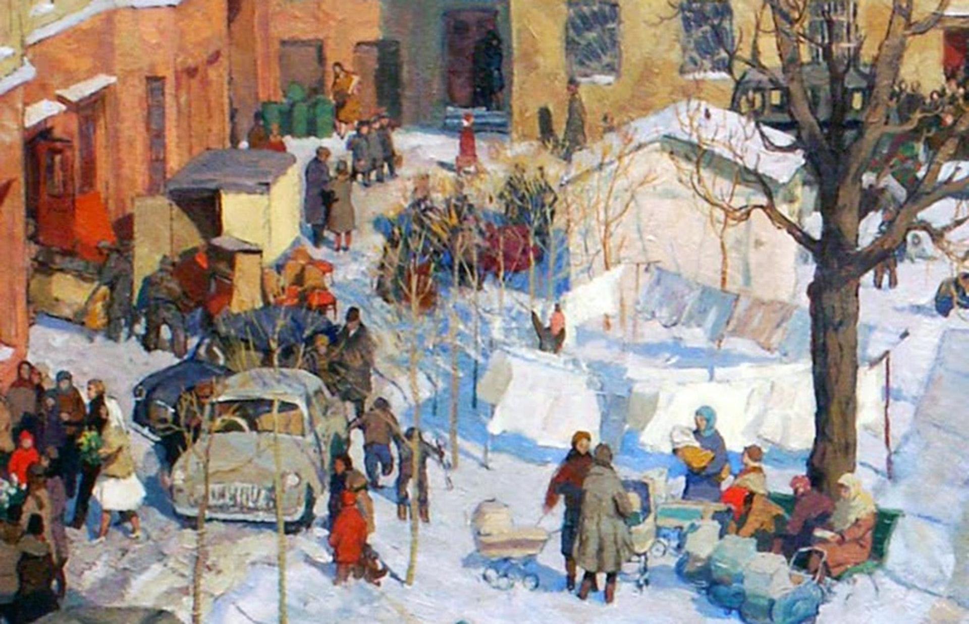 Художник: Игорь Попов, «наш двор», 1964