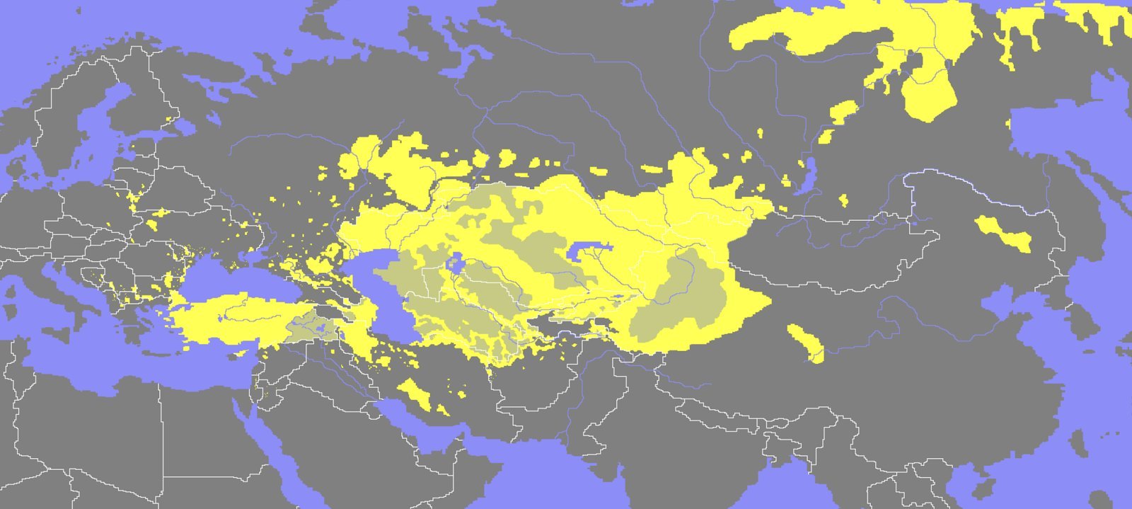 Тюркские народы россии карта