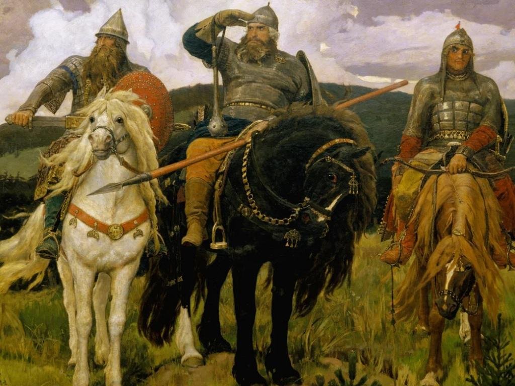 Где висит картина три богатыря
