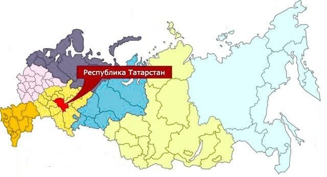 Где проживают татары на территории россии карта