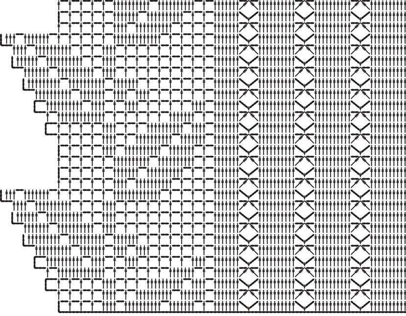 Шаль филейным узором крючком схемы