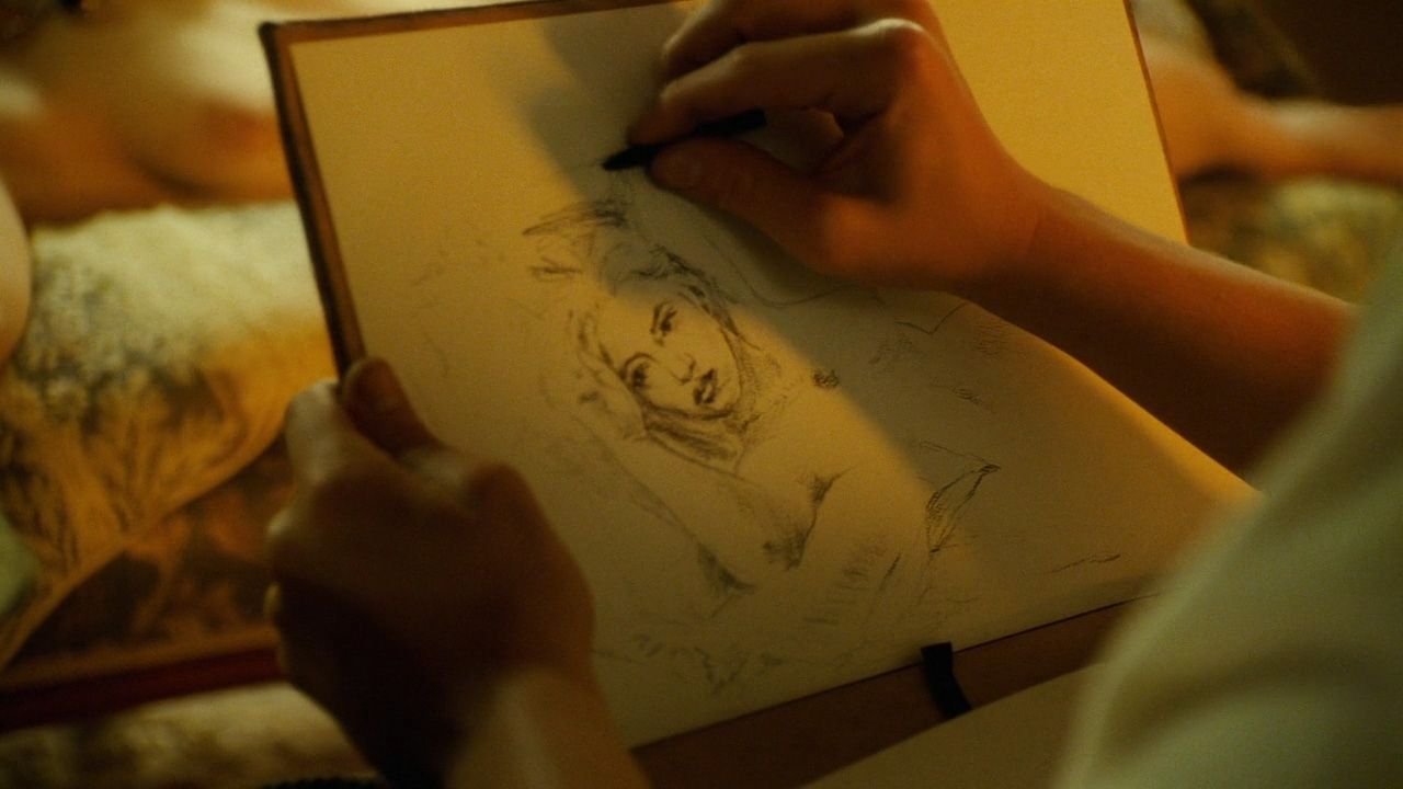 Кейт Уинслет Титаник сцена рисования