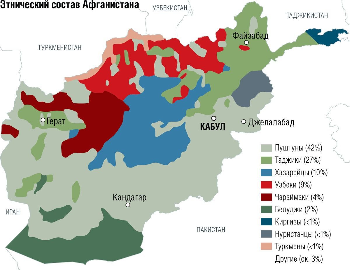 Карта расселения таджиков