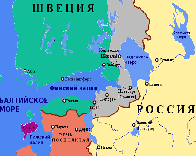 В результате событий отраженных на схеме россия потеряла выход к балтийскому морю