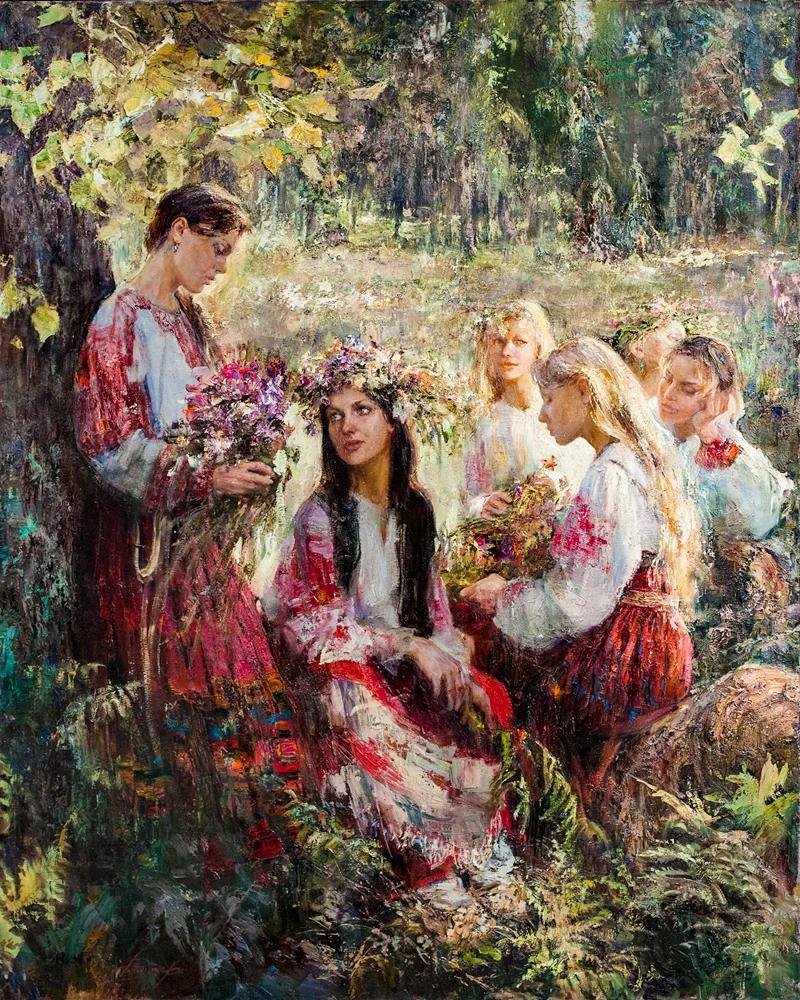 Троица в картинах русских художников - 94 фото