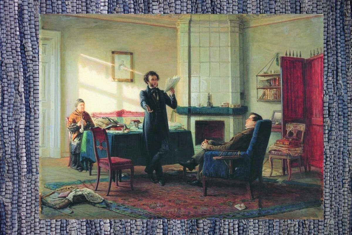 Н. ге «Пушкин и Пущин в селе Михайловском» (1875). Ге Пушкин и Пущин.