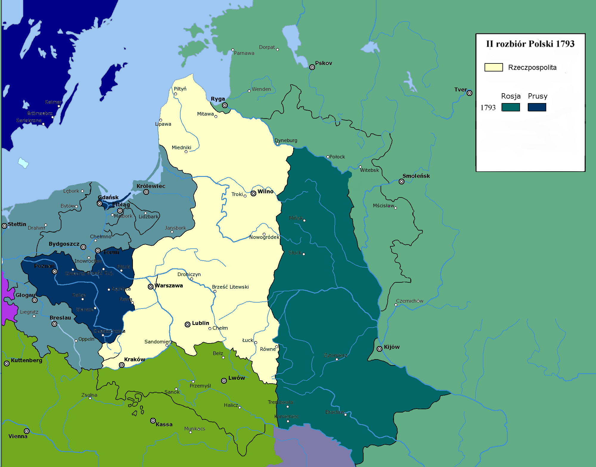 Карта речи посполитой 1772 года