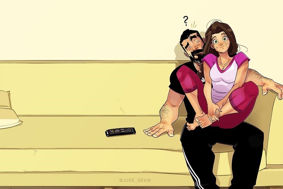 комикс безумная любовь. необычные картины. душевные иллюстрации. художник иегуда девир. безумная жизнь с плагинами манга.