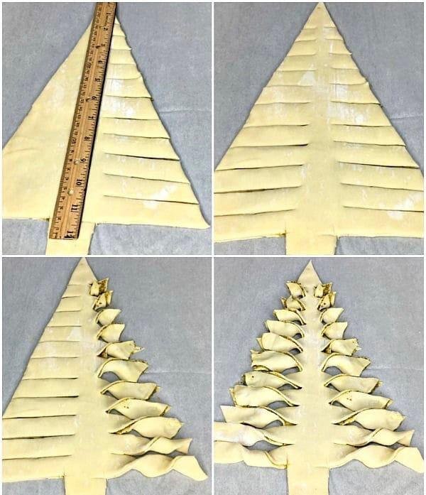 тесто елка. слоеная елочка рецепт мамы тимати. праздничная выпечка. новогодний пирог елочка. пирог елочка.