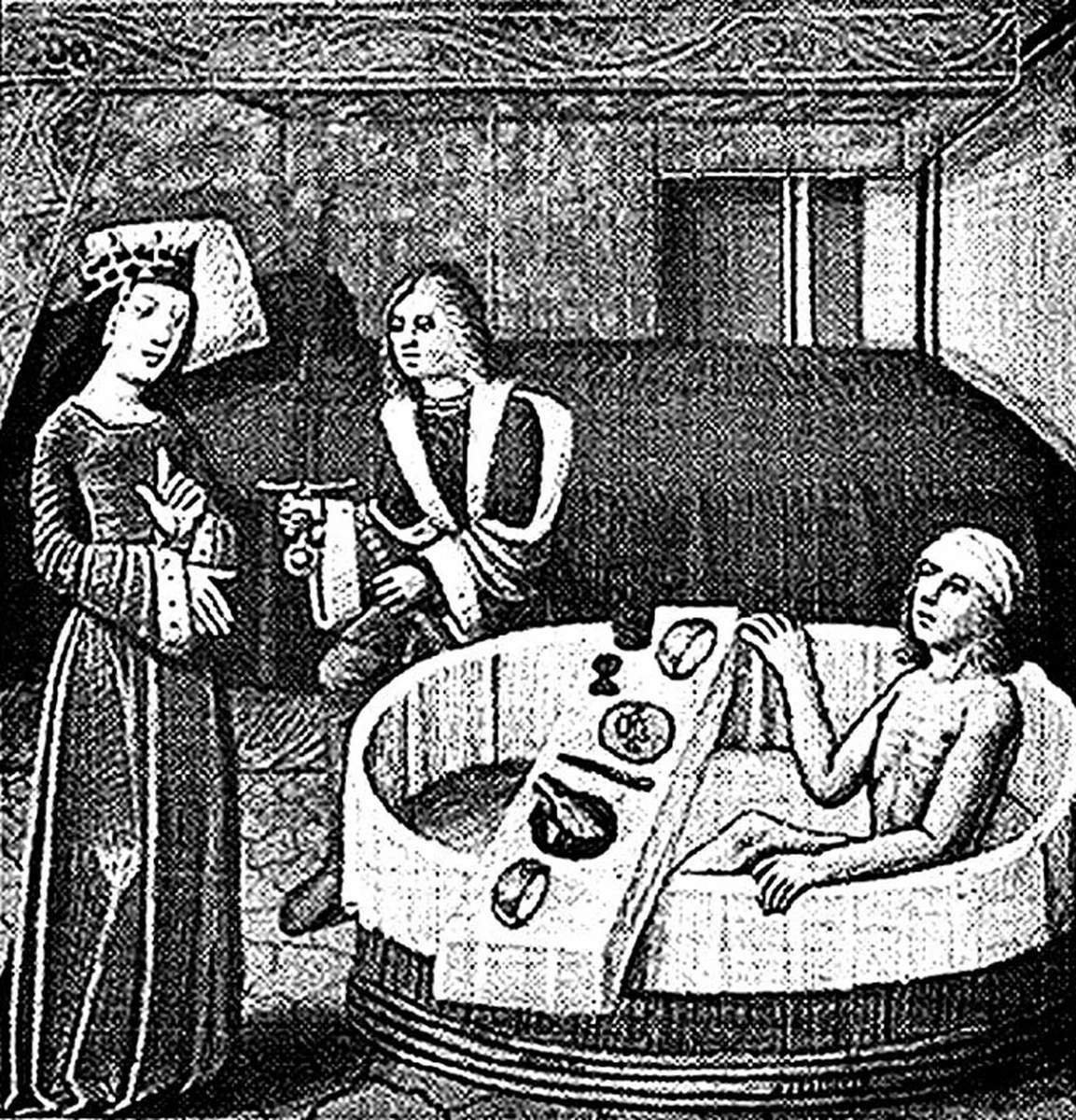 ванна в средние века. бани в европе в средние века. проказа лепра средневековье. бани в европе в средние века. мелузина и мелюзина.
