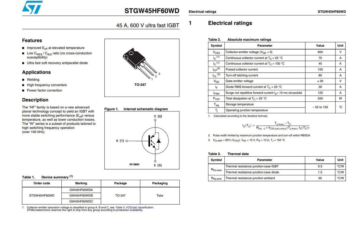 Схема подключения igbt транзистор