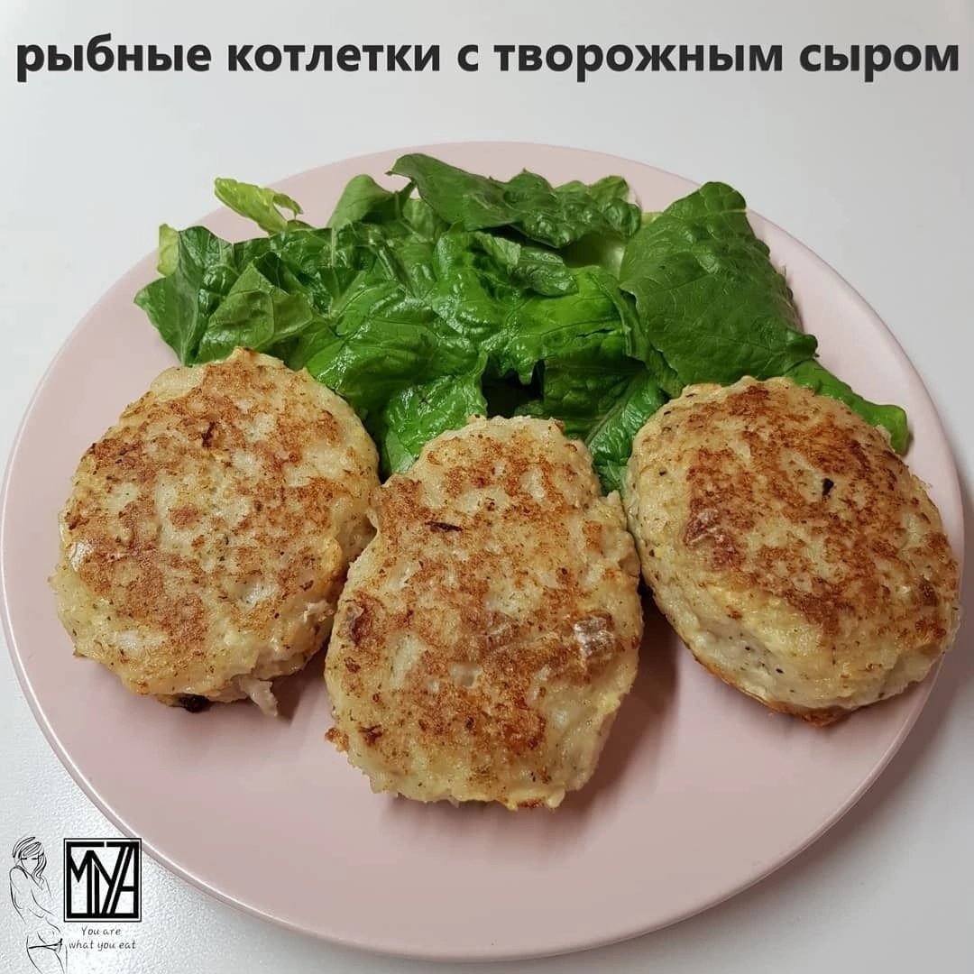 Рыбные котлеты с творожным сыром