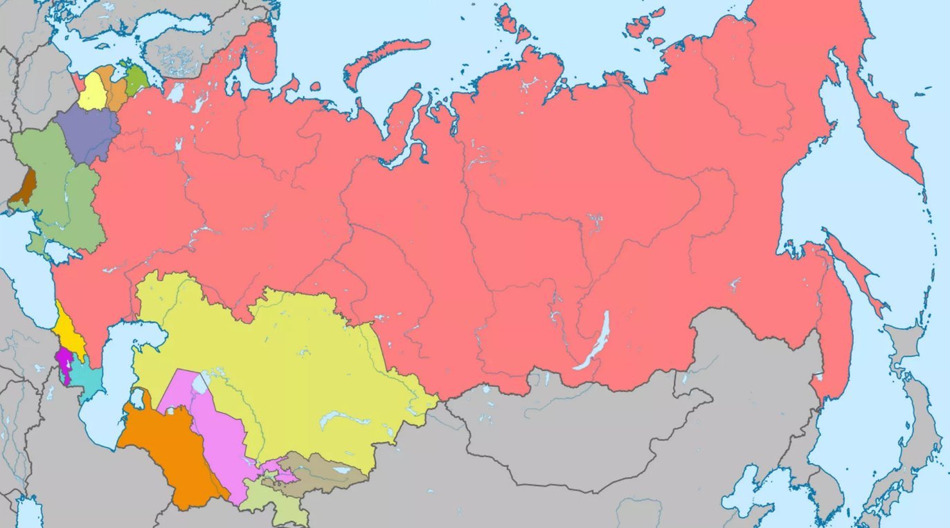 Карта постсоветского пространства с регионами