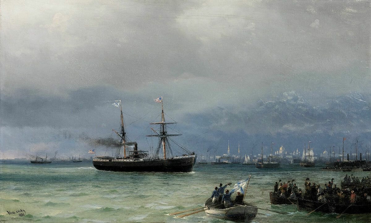 Айвазовский русская эскадра на Севастопольском рейде 1846