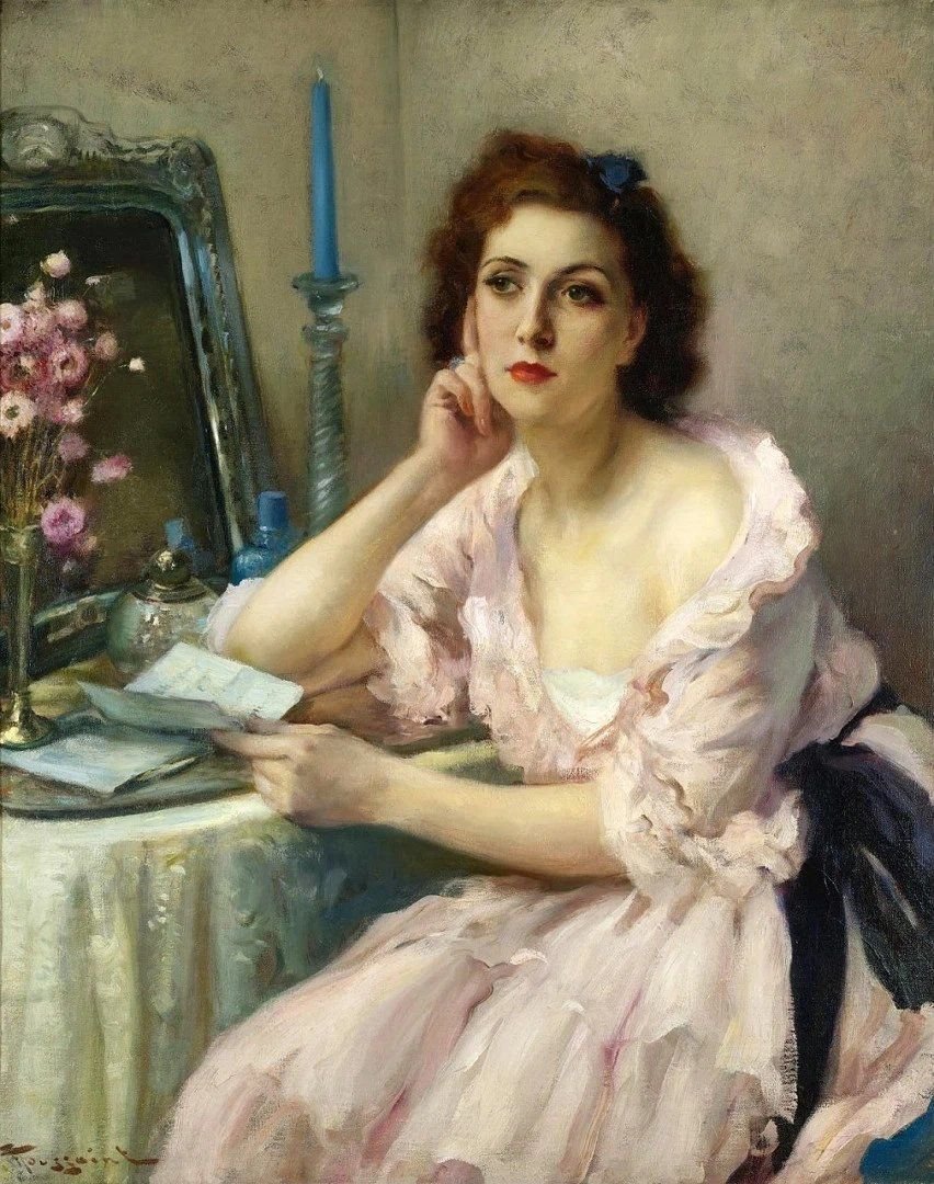 Дама живопись. Фернан Туссен (Fernand Toussaint, 1873-1935) 