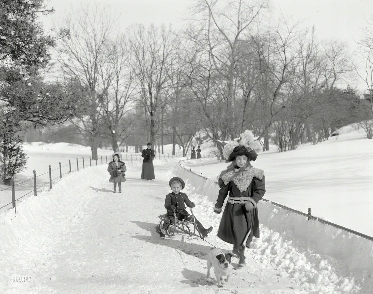 Старые зимние фото. Нью-Йорк 1910 Центральный парк зима. Зима ретро. Зима старые фотографии. Парк зимой ретро.