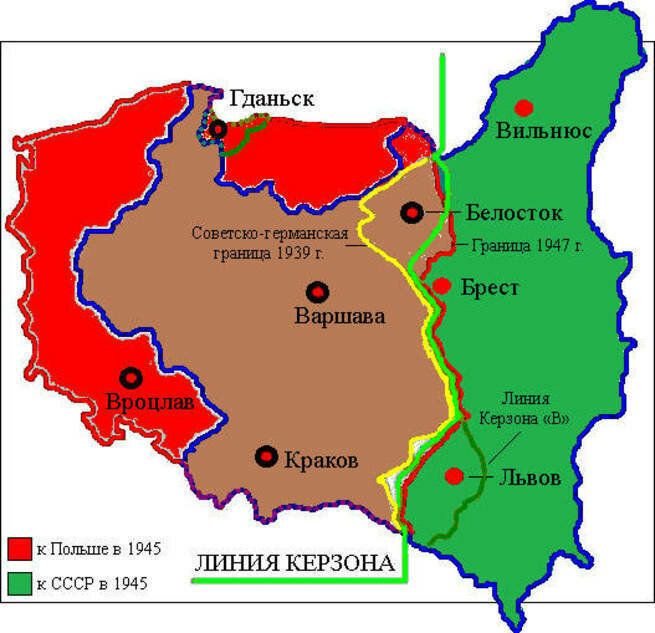 Карта польши по годам