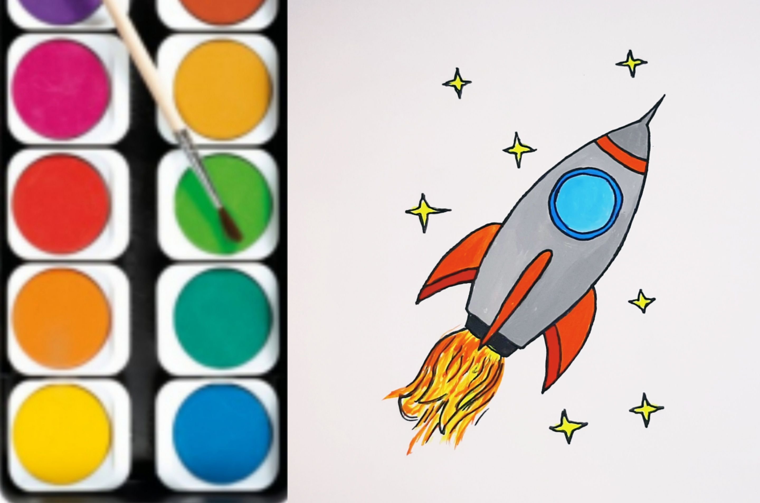Как научиться рисовать ракету