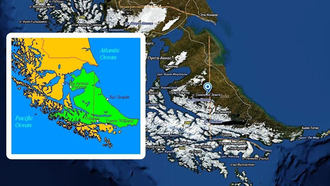 Дал название архипелаг огненная земля. Остров Огненная земля на карте России. Остров Огненная земля на карте. Огненная земля пролив на карте.