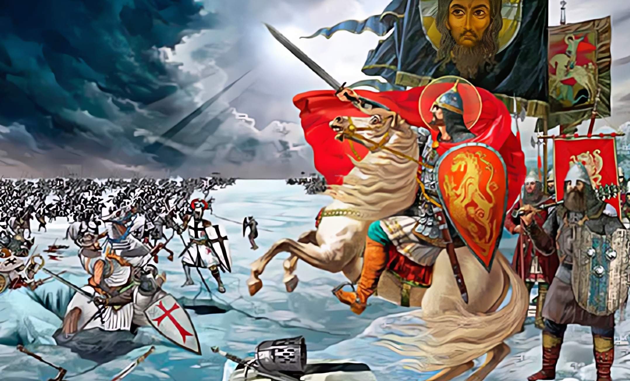 В полку великого князя александра оказалось шесть мужей храбрых событие