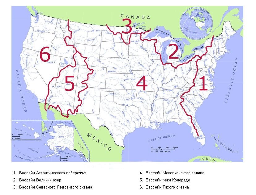 Большой бассейн северная америка. Гидрография США карта. Реки США на карте. Бассейны США на карте. Реки и озера США на карте.