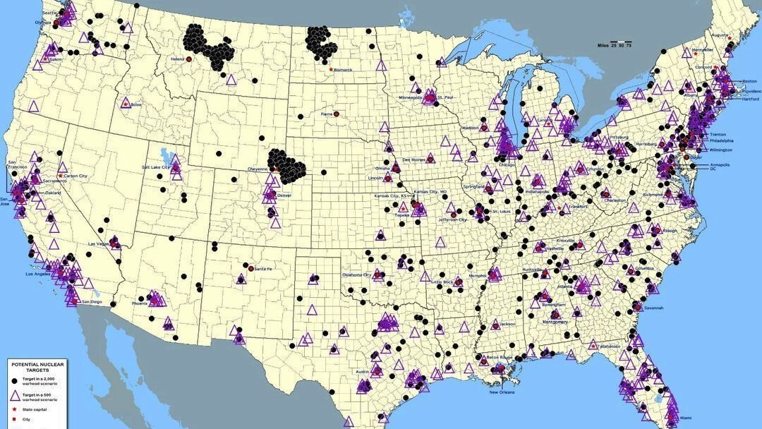 Карта ядерных ударов онлайн