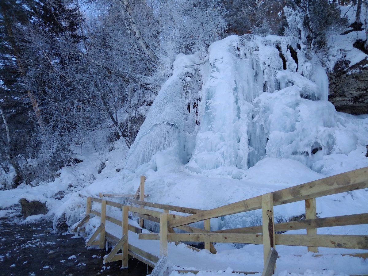 Водопад Плакун Пермь зимой