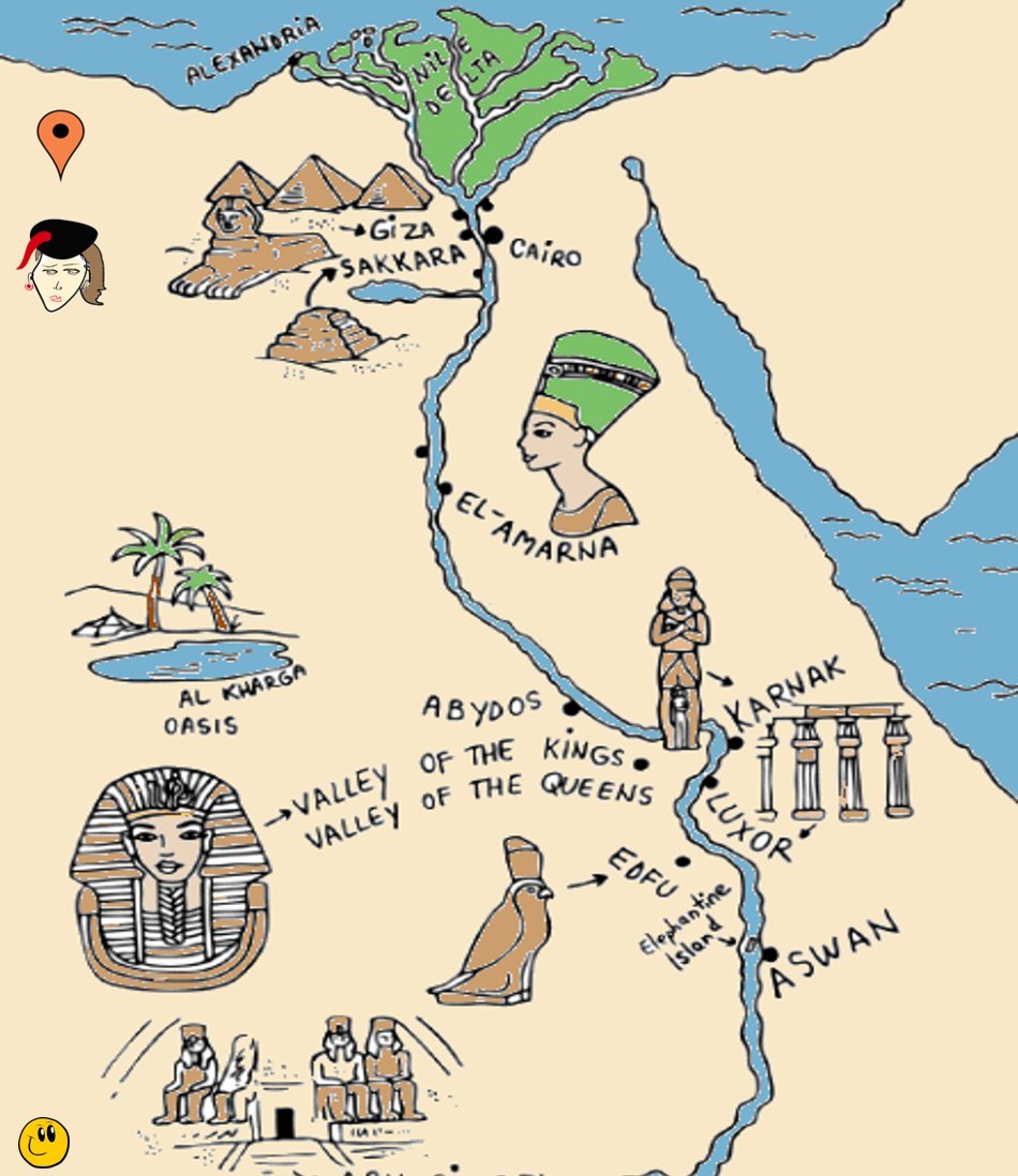 Древний Египет на древней карте