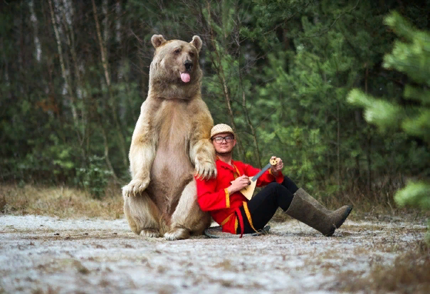 Фото медведя в ушанке