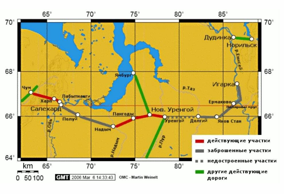 Трансполярная магистраль схема