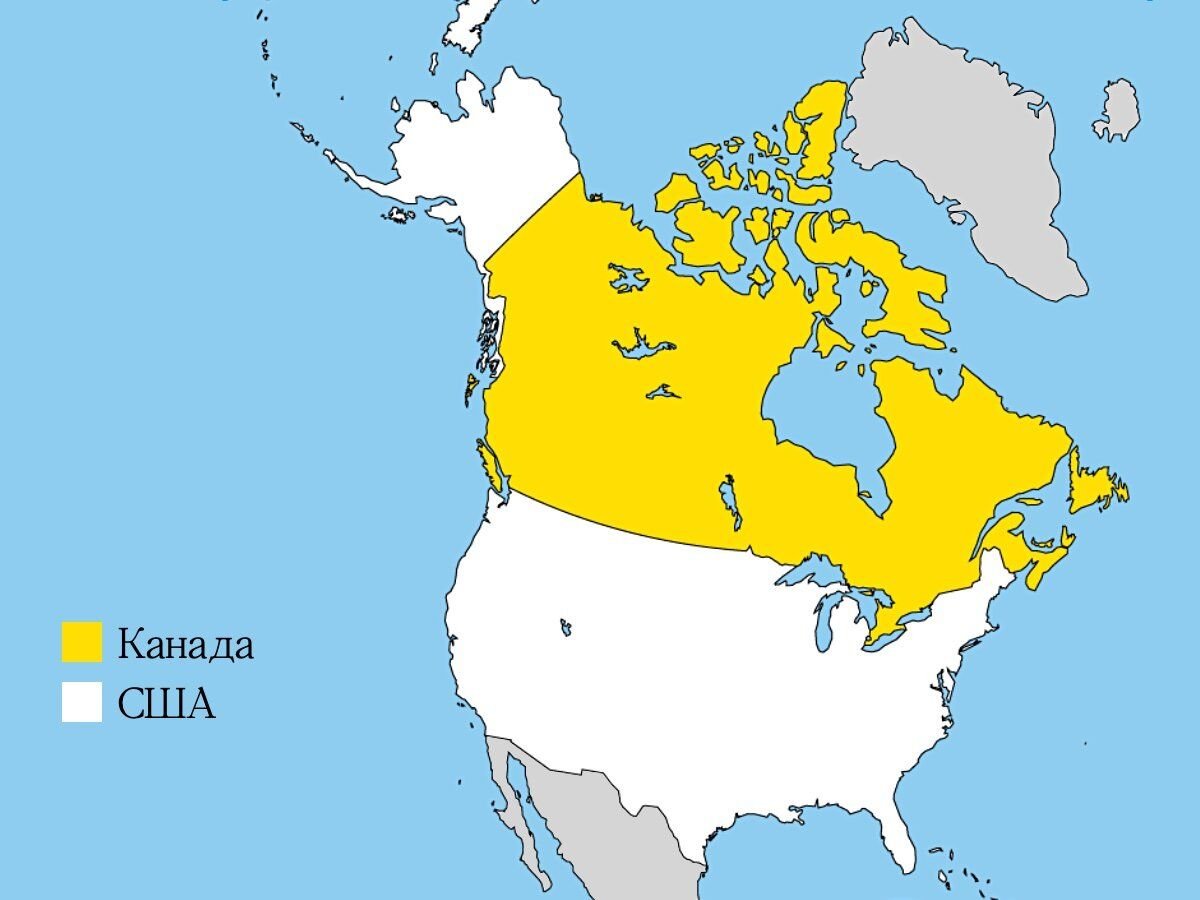 На каком материке расположена страна америки. Расположение Канады на карте. Границы Канады на карте. Канада географическое положение карта.