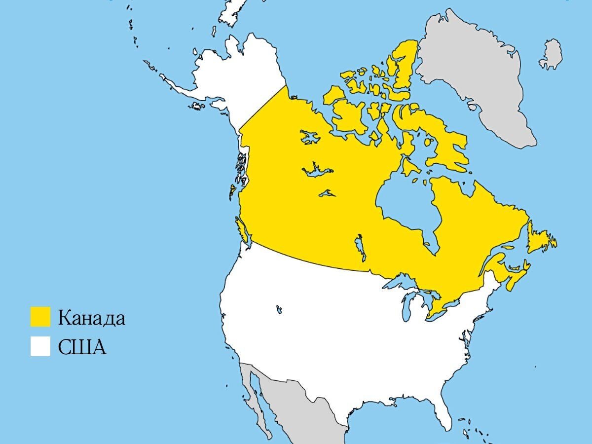 Территория канады. Канада географическое положение карта. Расположение Канады на карте. Граница США И Канады на карте. Канада на политической карте Северной Америки.