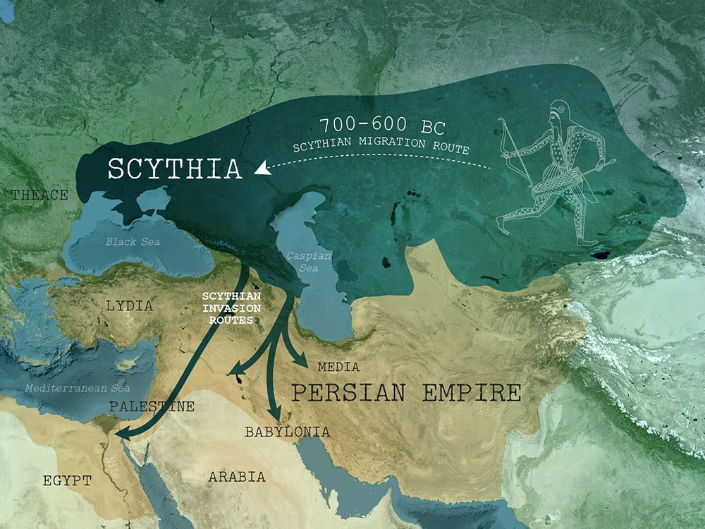 Карта расселения скифов