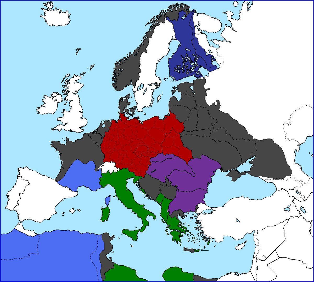 1943 год карта германии