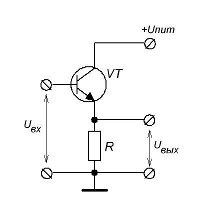 Эмиттерный повторитель с общим коллектором схема