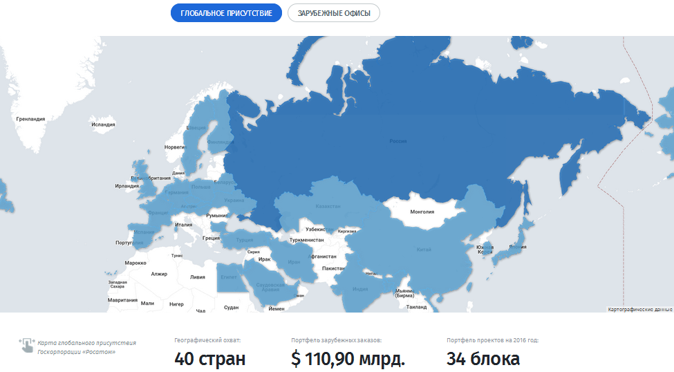 Карта с присутствием