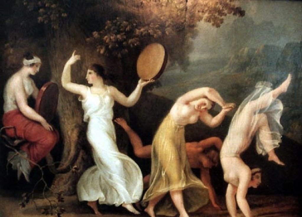 Картина вакханка и сатир