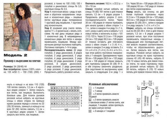 Вязаный смак спицами с описанием и схемами