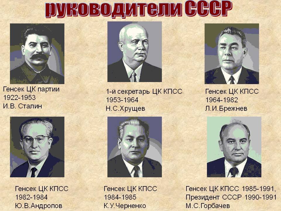 Кто правил в 1 году. Генеральные секретари ЦК КПСС В хронологическом порядке. Фото всех генеральных секретарей ЦК КПСС. Генеральный секретарь ЦК КПСС первый президент СССР. Генеральный секретарь ЦК КПСС после Брежнева.