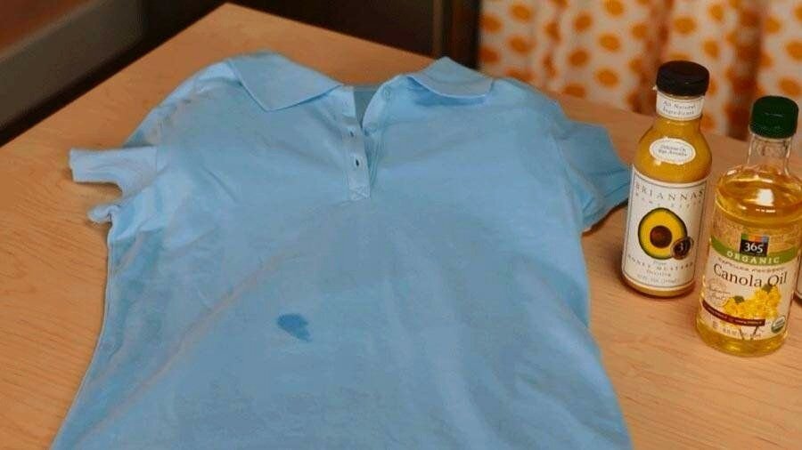 Как убрать пятно на одежде