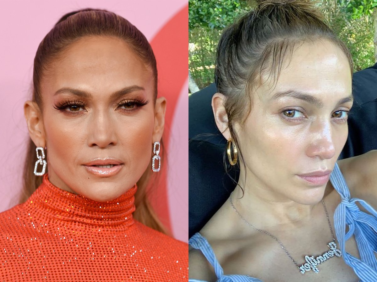 Jennifer Lopez без макияжа