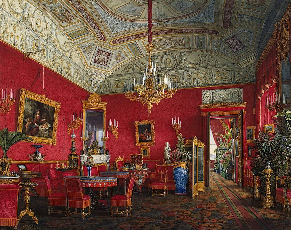 Эдуард Петрович ГАУ (1807-1887) - интерьеры дворца.