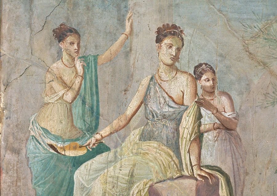 Живопись древнего рима. Roman Lady and her slaves. Ancient Roman Ladies.