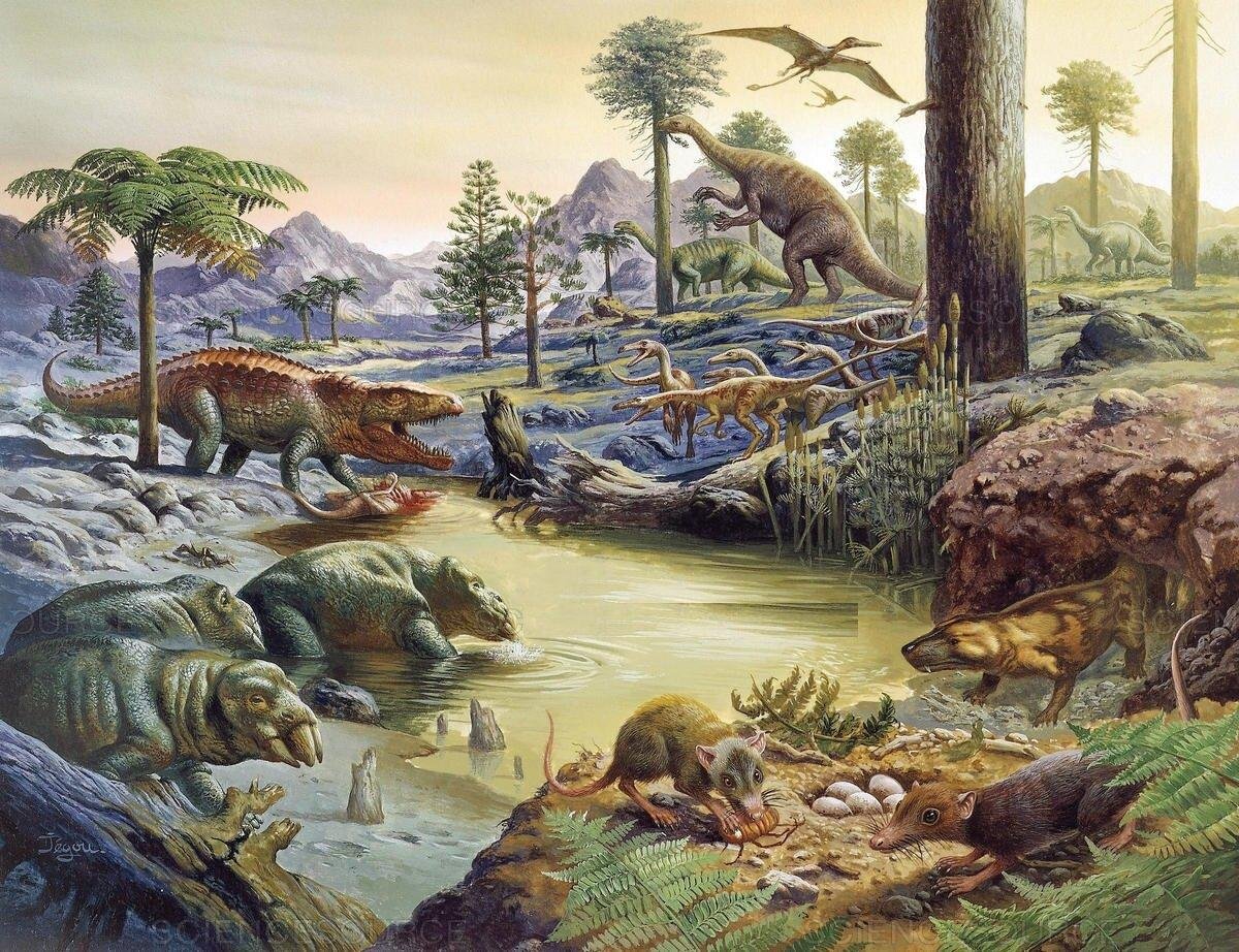 Появление динозавров эра. Мезозойская Эра Триасовый. Мезозой Триасовый период. Мезозойская Эра Триасовый период животный мир. Мезозойская Эра Триасовый Юрский.